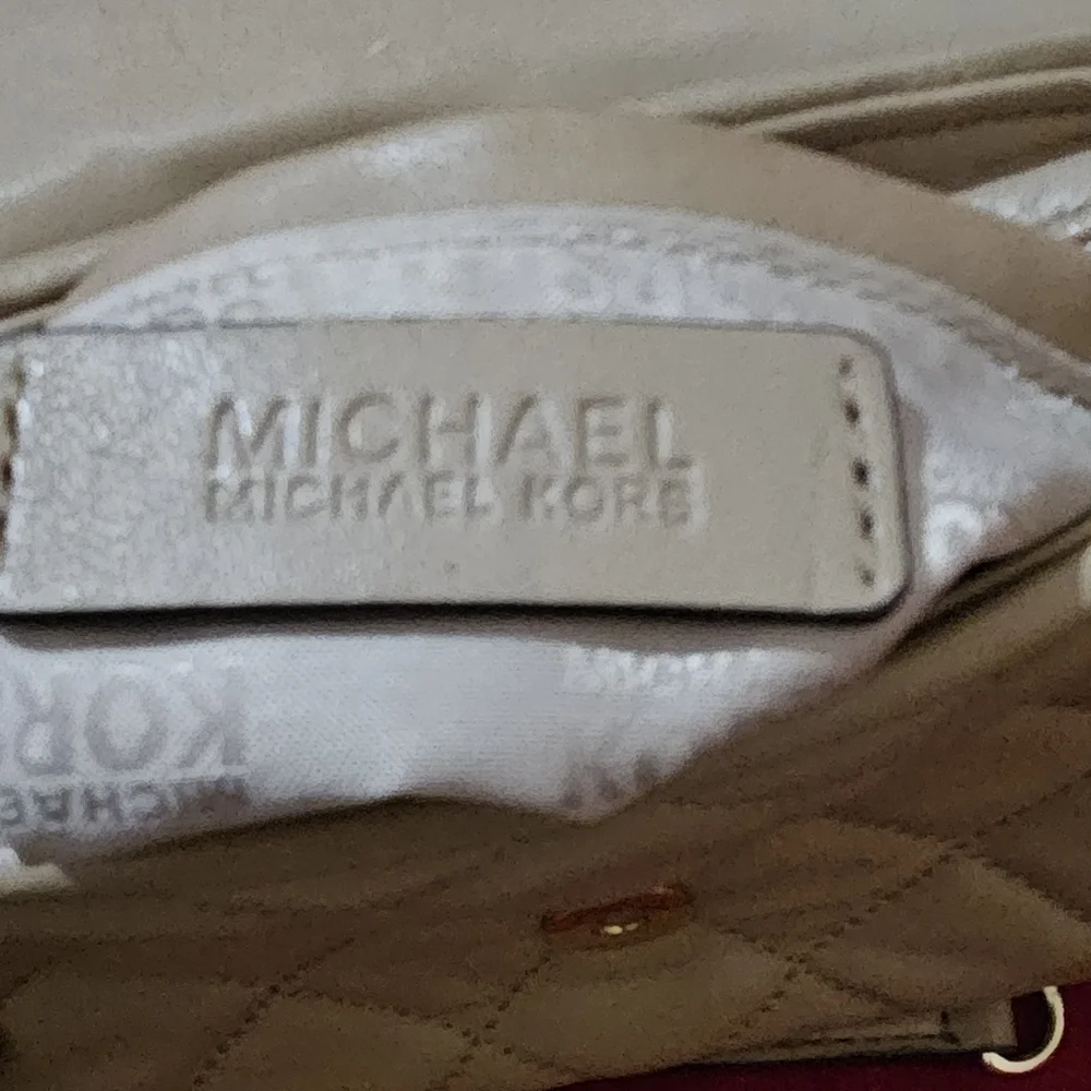 Michael Kors Mini Quilted Tan Crossbody Bag